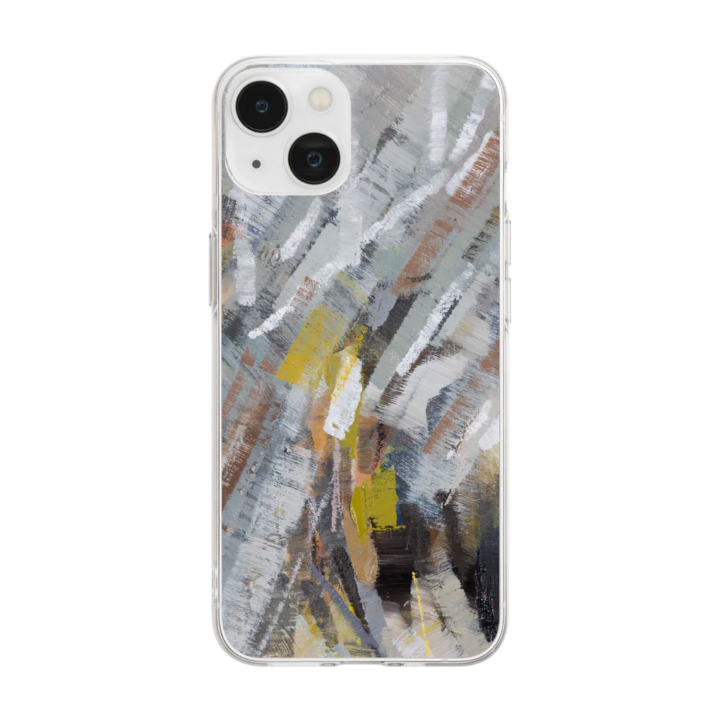 sado_iの刷毛 Soft Clear Smartphone Case