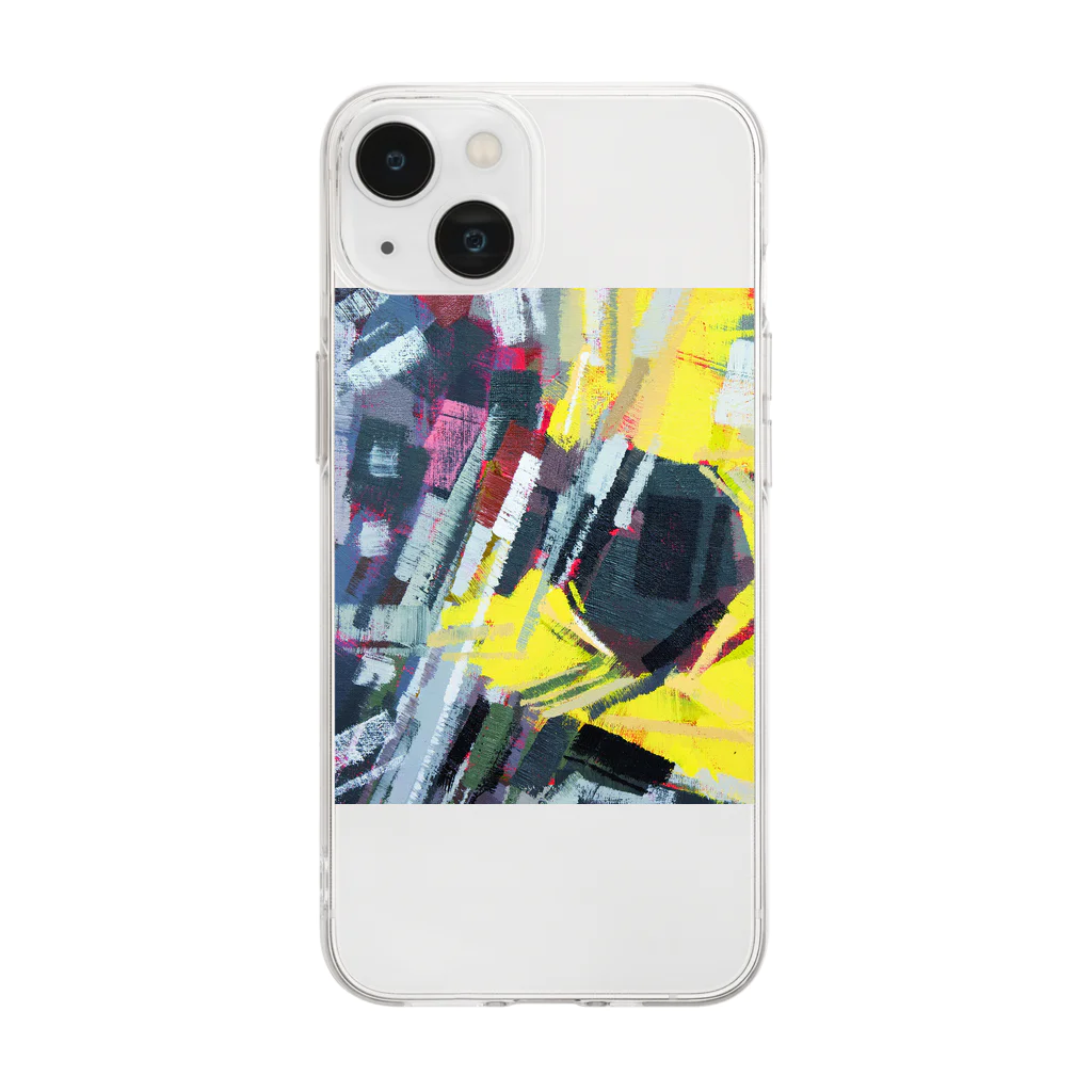 sado_iの刷毛 Soft Clear Smartphone Case