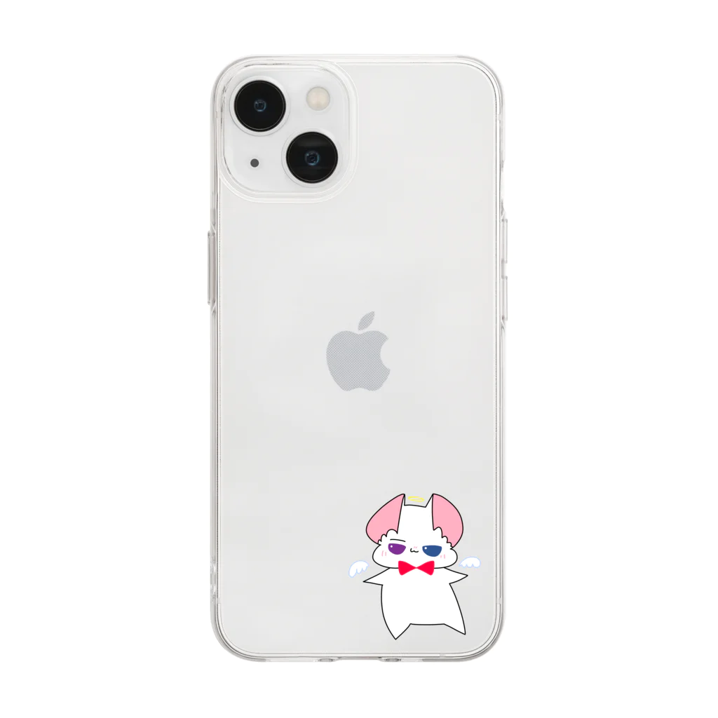 にゃん吉ふぁくとりぃの天使にゃん吉のソフトクリアケース Soft Clear Smartphone Case