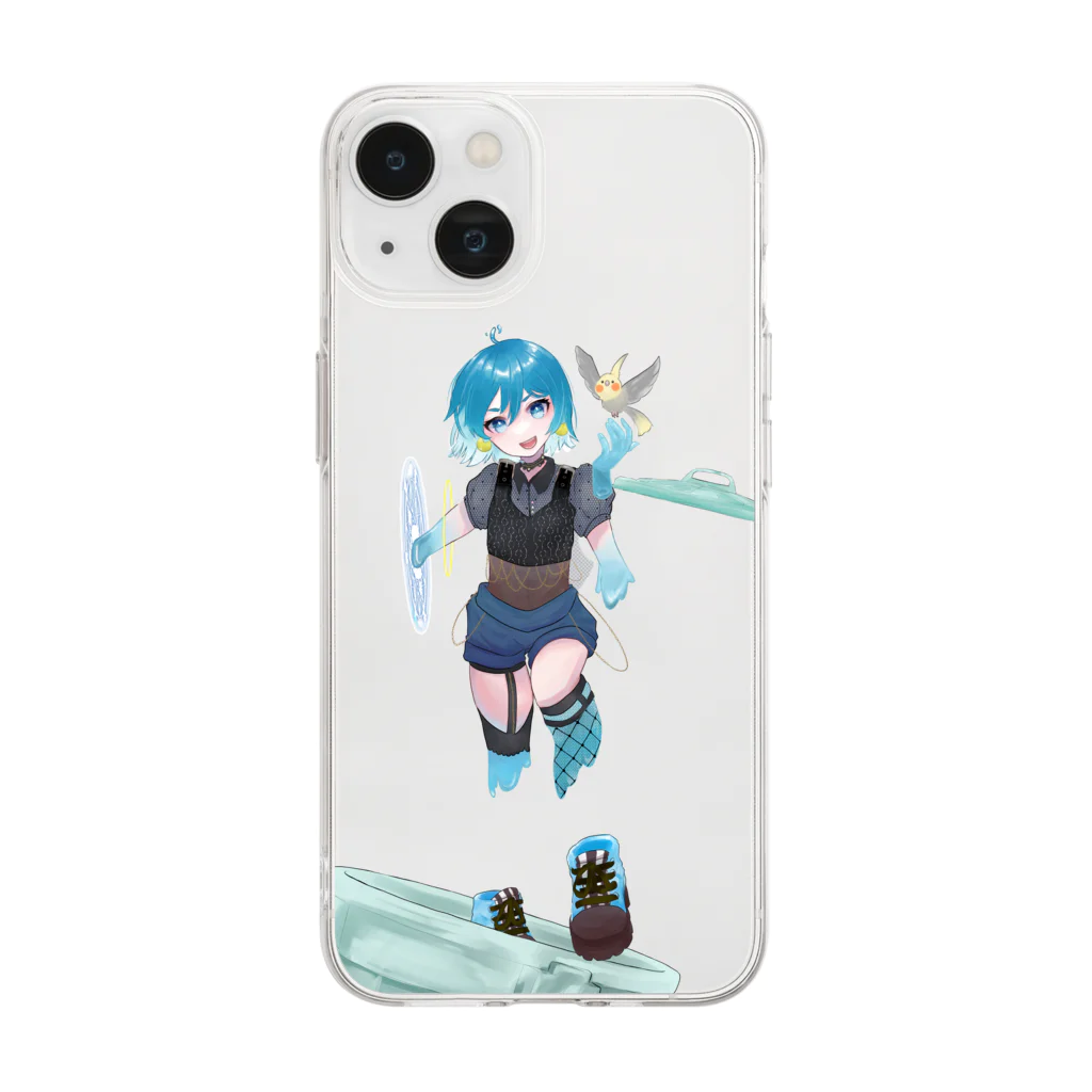 スライムバケツ店の有馬千草ママ冷音ちゃん（右手異空間B） Soft Clear Smartphone Case