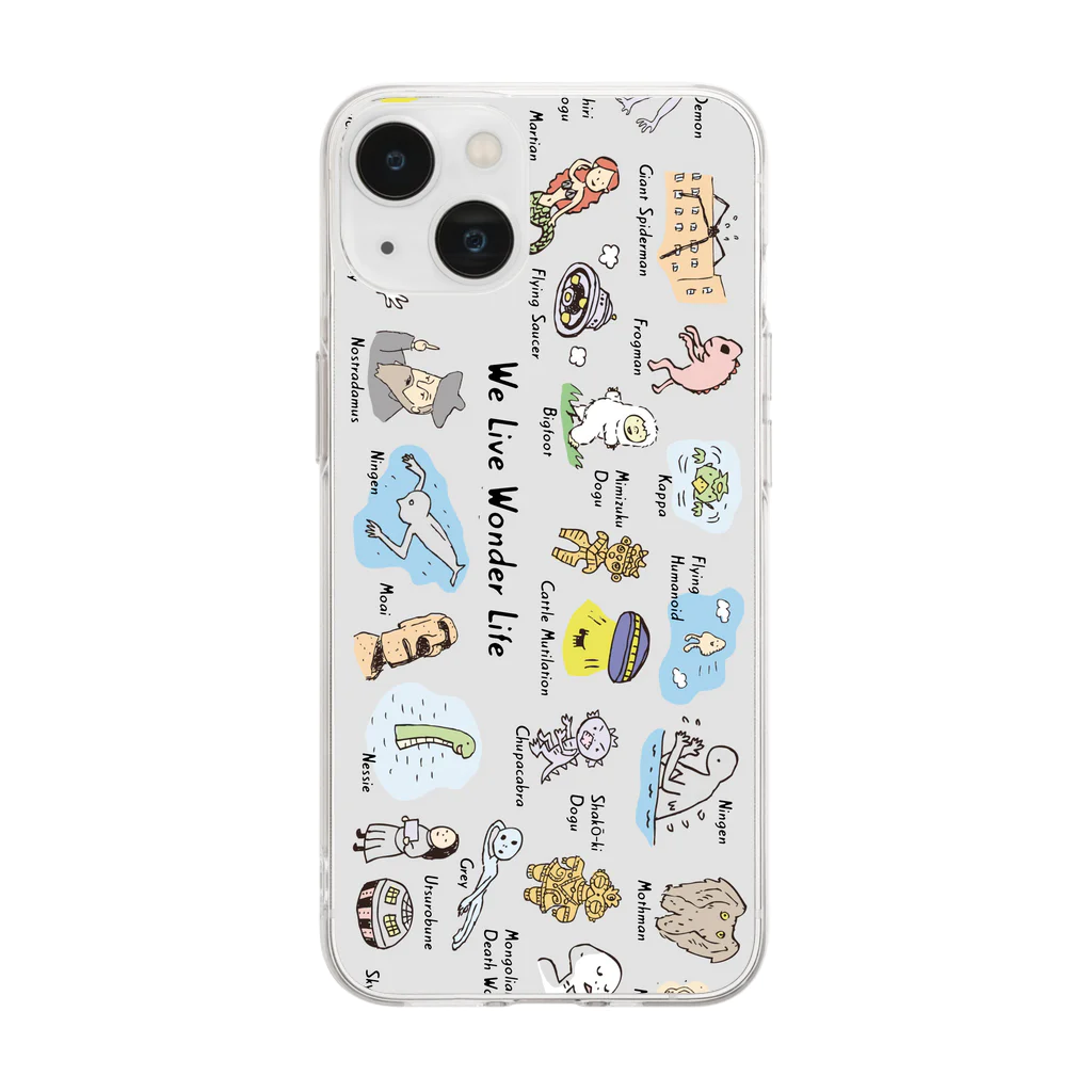 tarao storeのWe Live Wonder Life Soft Clear Smartphone Case