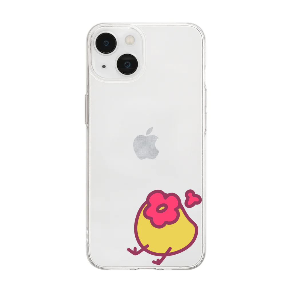 枝須エイチのひよこちゃん Soft Clear Smartphone Case