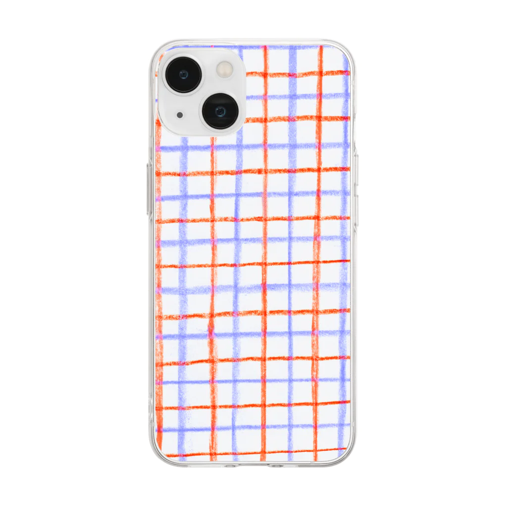 tokimekizaのチェック柄 Soft Clear Smartphone Case