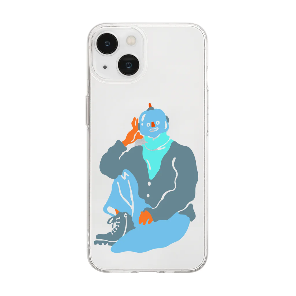 Atsushi TakeのHuman robot Soft Clear Smartphone Case