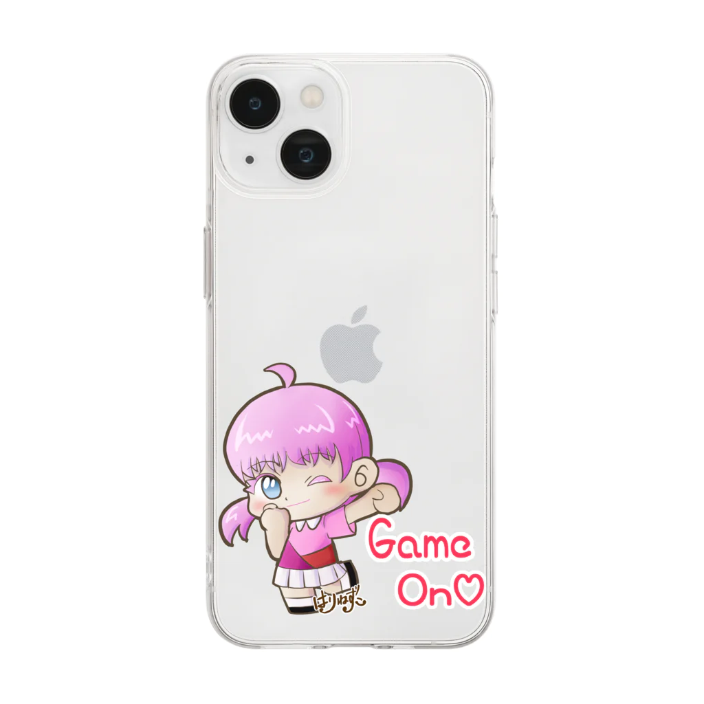 はりねずこのイラストのゲームオン！モモちゃん Soft Clear Smartphone Case