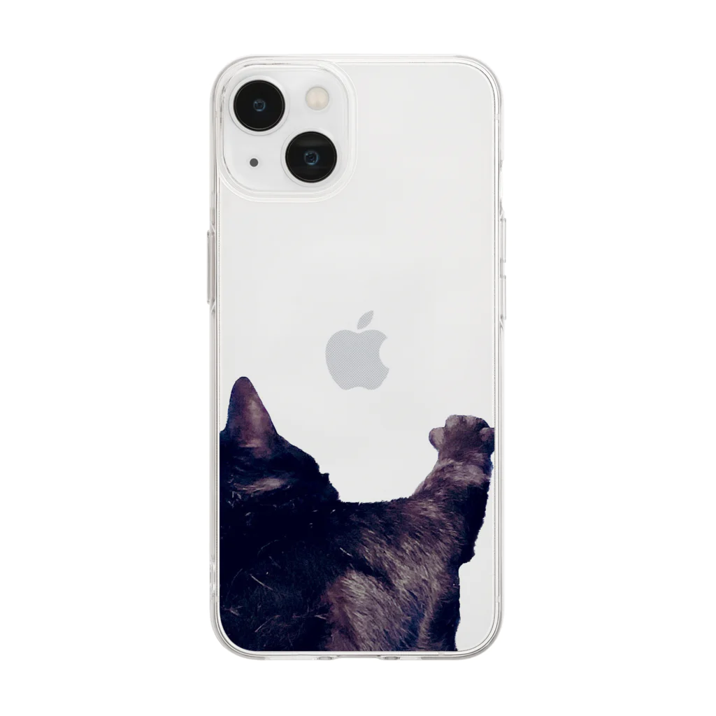 ハッピーイェーの愛猫の手が可愛い Soft Clear Smartphone Case