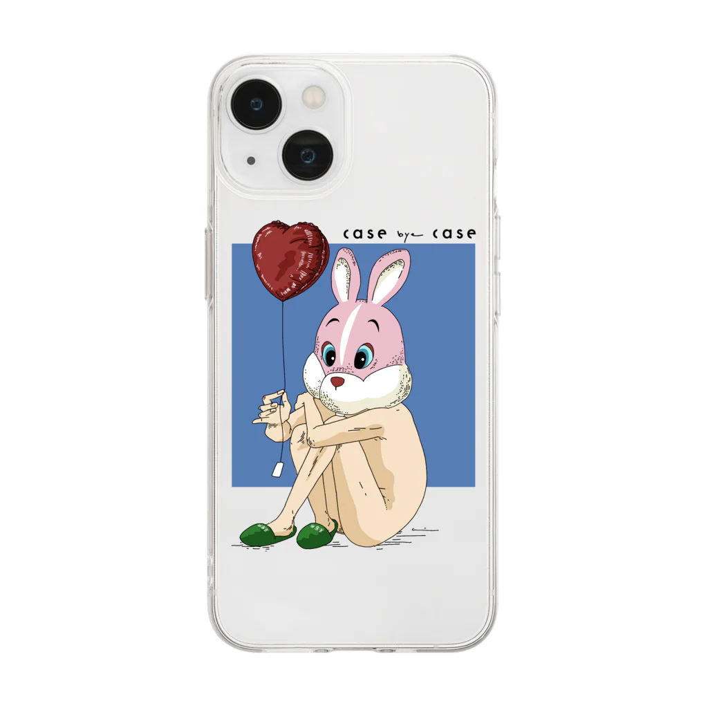 case bye caseの「no title」 Soft Clear Smartphone Case