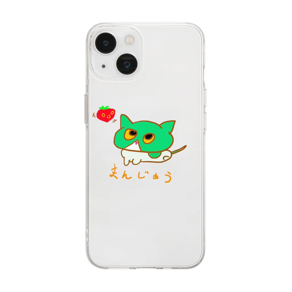 さかなのまんじゅうサスケ Soft Clear Smartphone Case