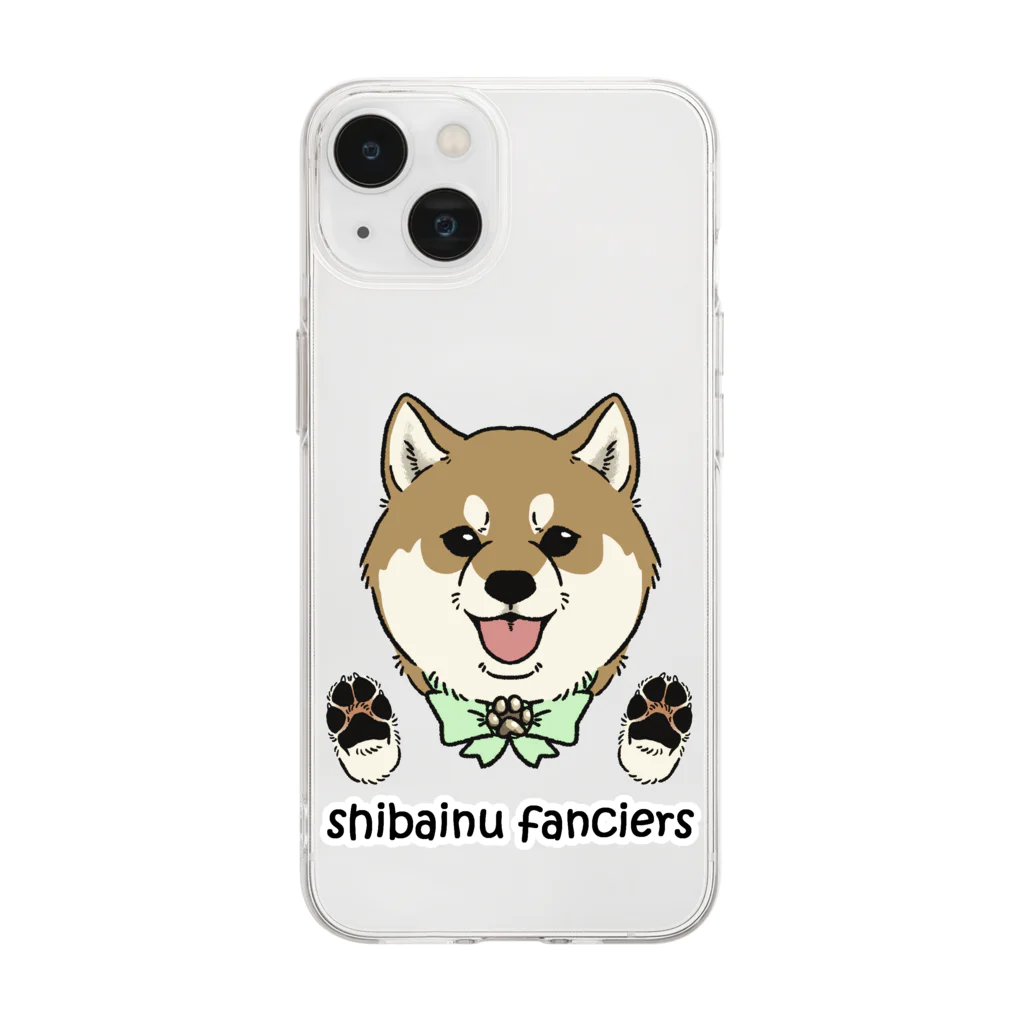 豆つぶのshiba-inu fanciers(赤柴) Soft Clear Smartphone Case