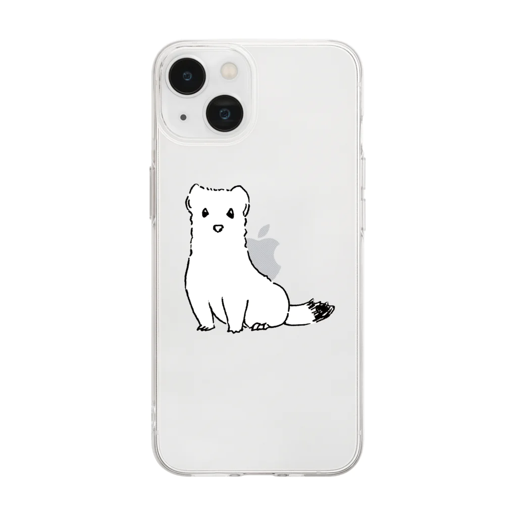 石段のいろいろのオコジョちゃん  Soft Clear Smartphone Case