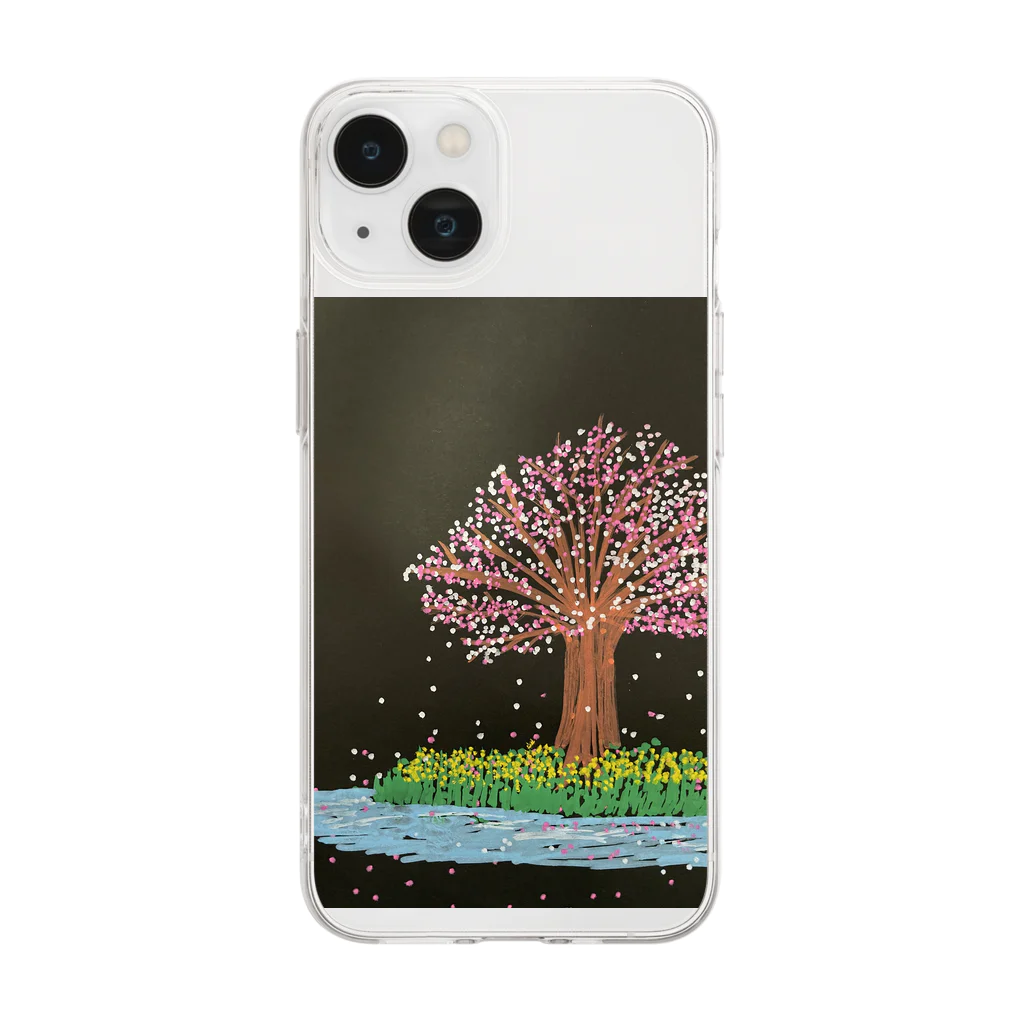 ちくわ村の桜 Soft Clear Smartphone Case