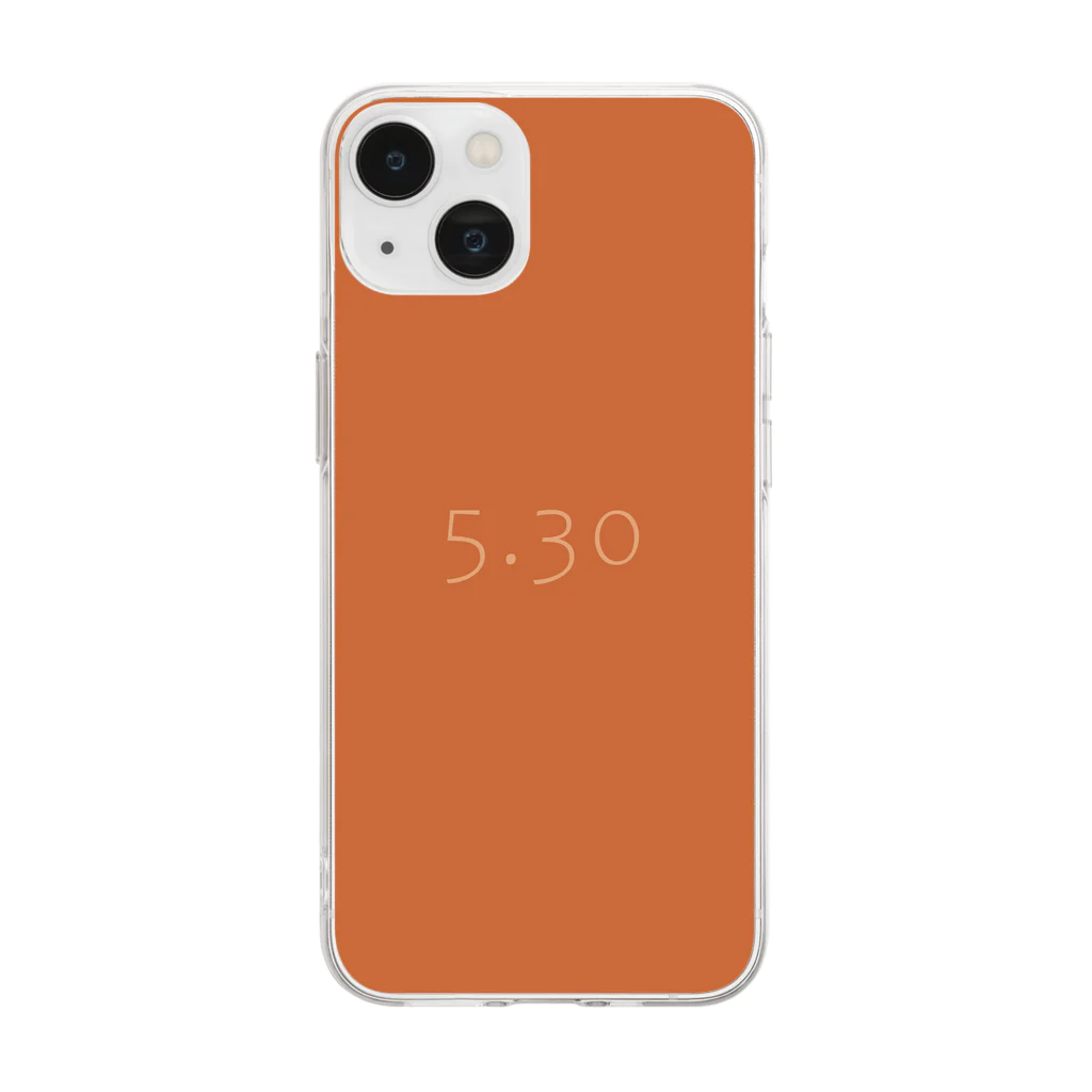 「Birth Day Colors」バースデーカラーの専門店の5月30日の誕生色「バーント・オレンジ」 Soft Clear Smartphone Case