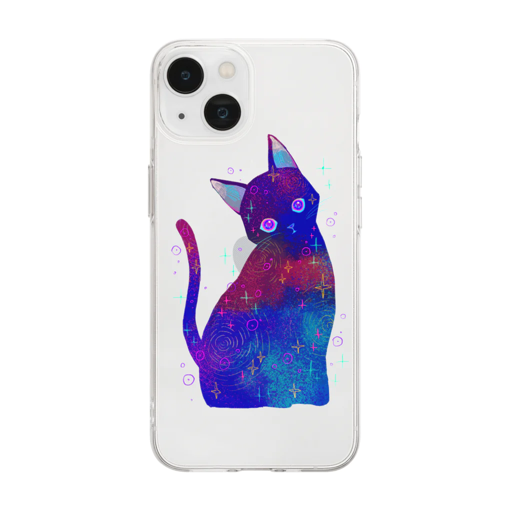 音乃葉あいかのキラキラ猫ちゃん Soft Clear Smartphone Case