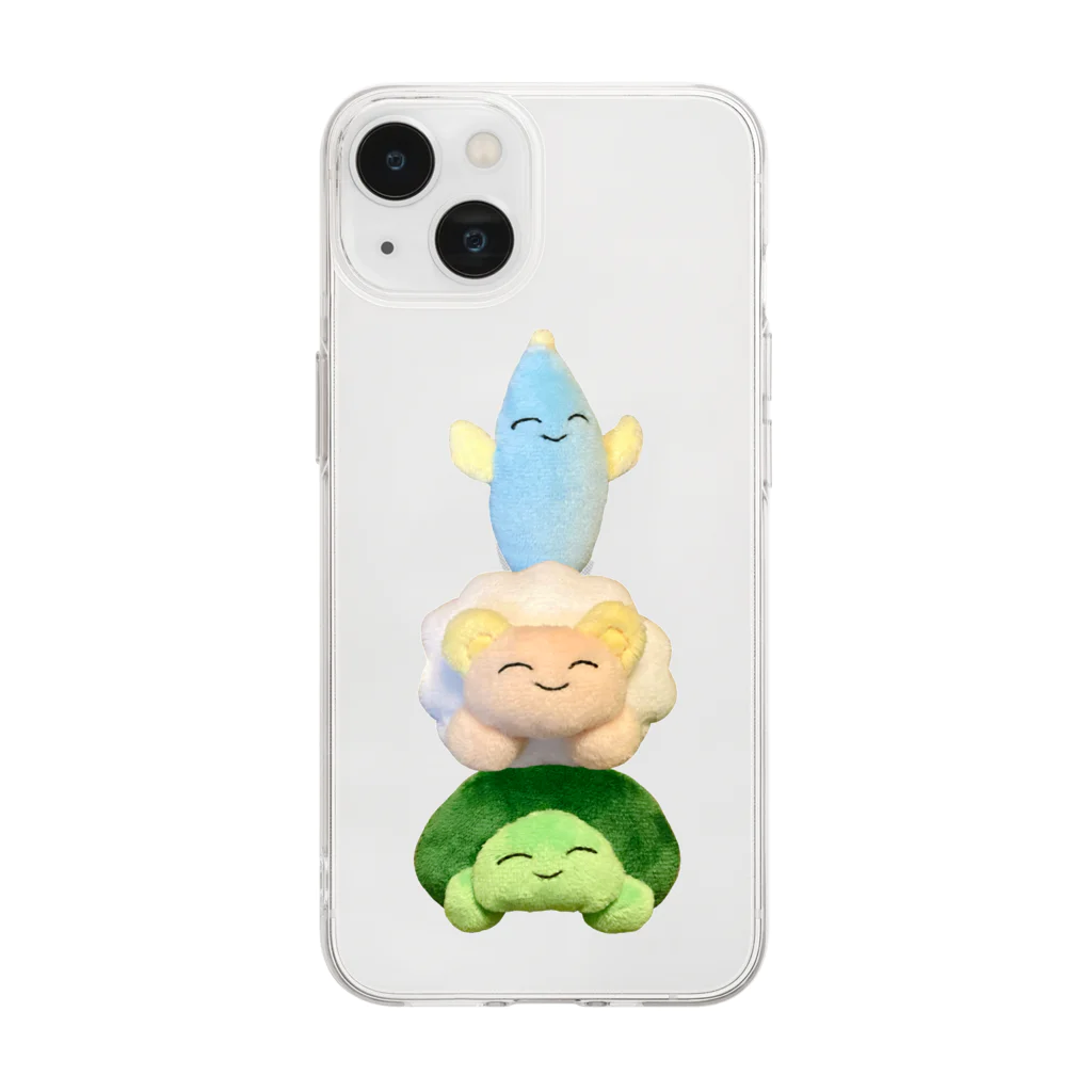 しゃけたまーけっとのぬ！ぴちぱ〜つむつむ〜 Soft Clear Smartphone Case