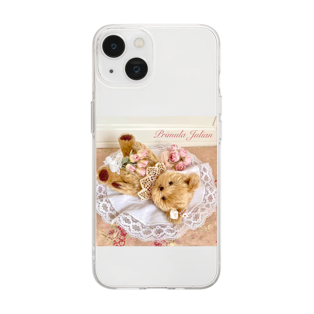 primula_julians_goodsshopのころりんくまさん Soft Clear Smartphone Case