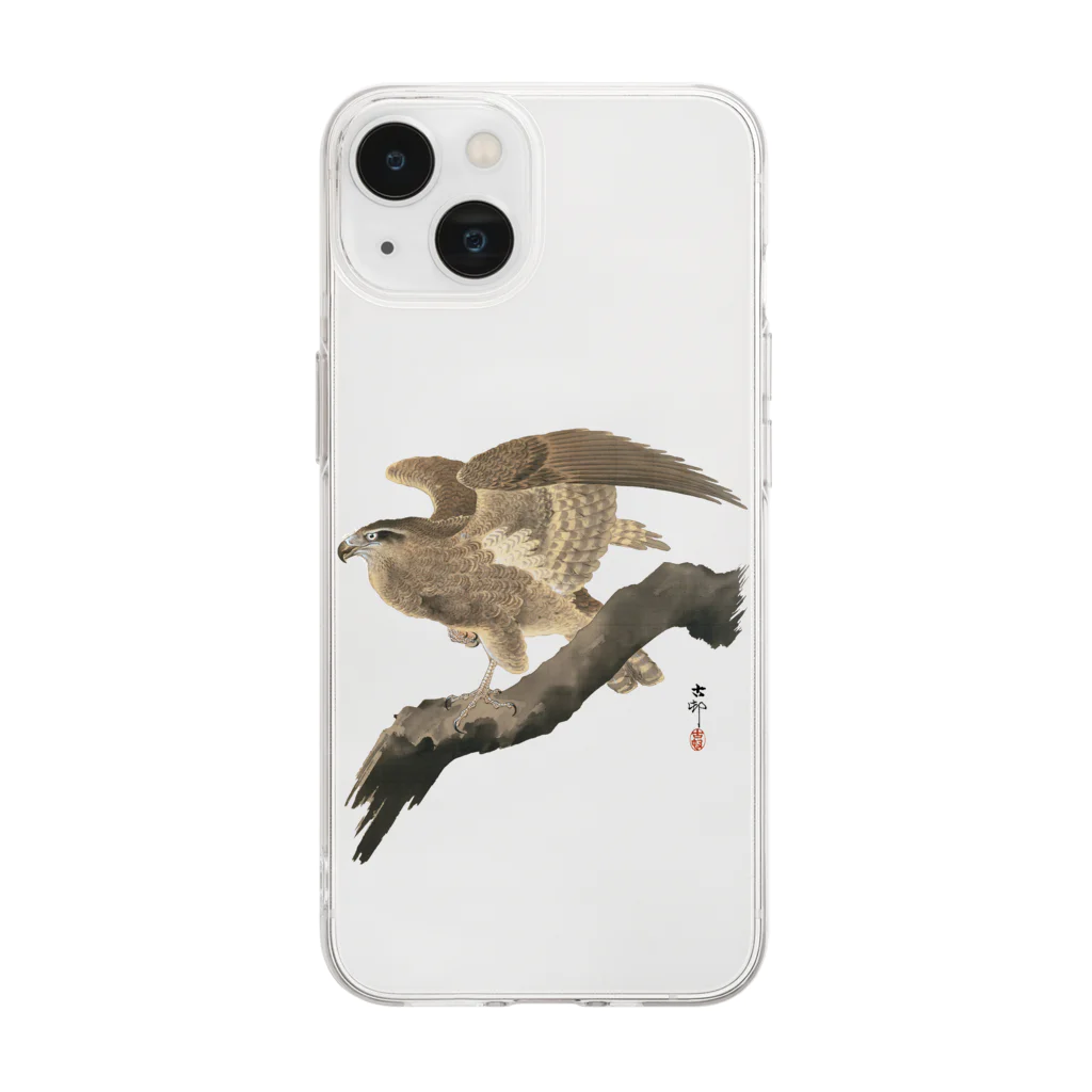 MUGEN ARTの鷹　小原古邨作品編集 Soft Clear Smartphone Case