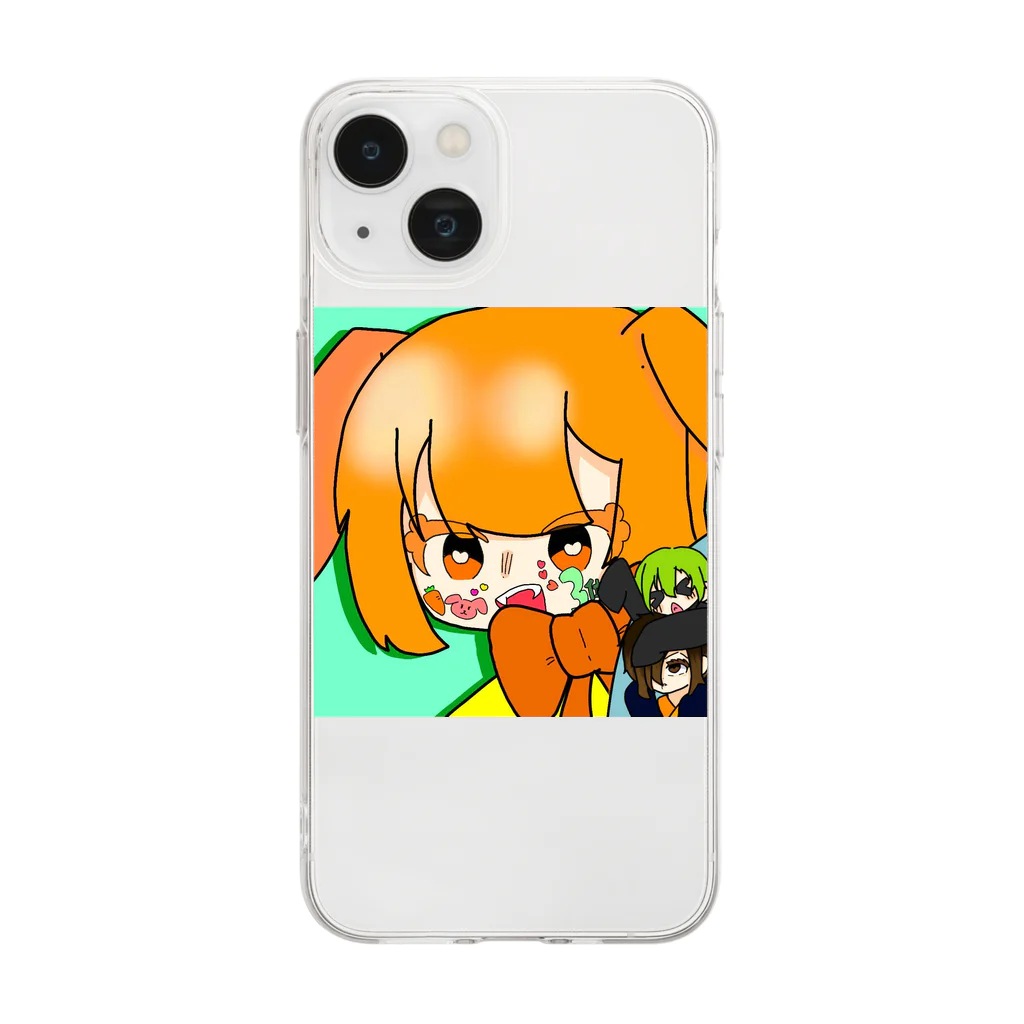 ̯キャロ🥕(*꒪⌓꒪)のキャロBy猫蛇作 Soft Clear Smartphone Case