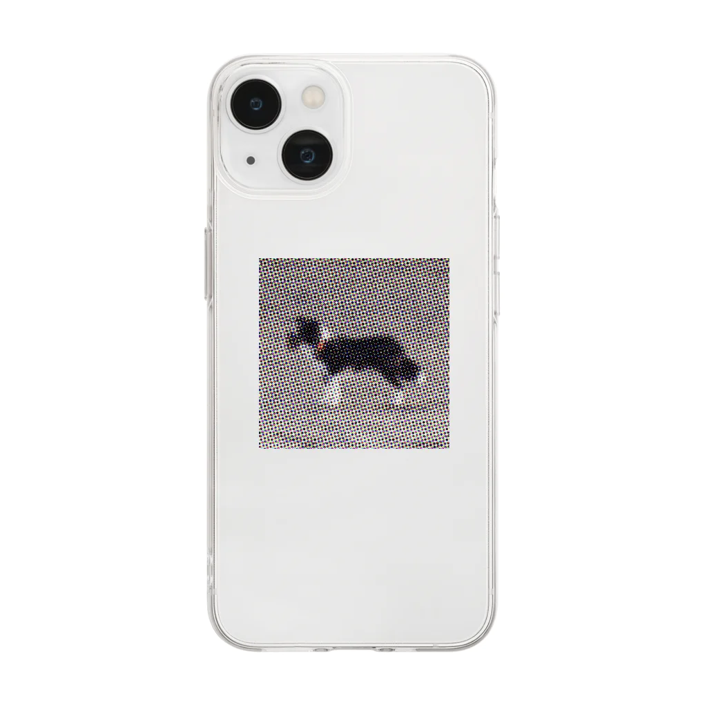 さかな堂のドット犬 Soft Clear Smartphone Case