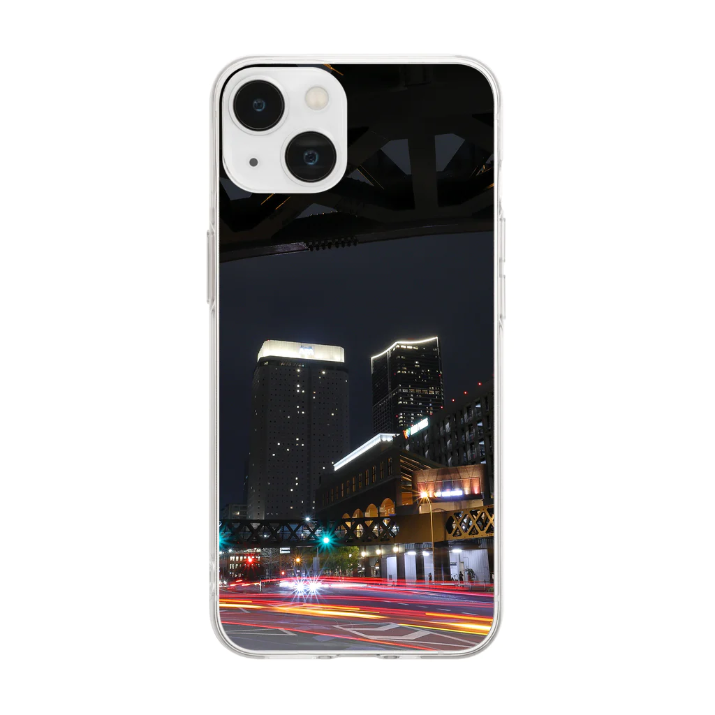 nokkccaの光跡 - Junction Light trail - Soft Clear Smartphone Case