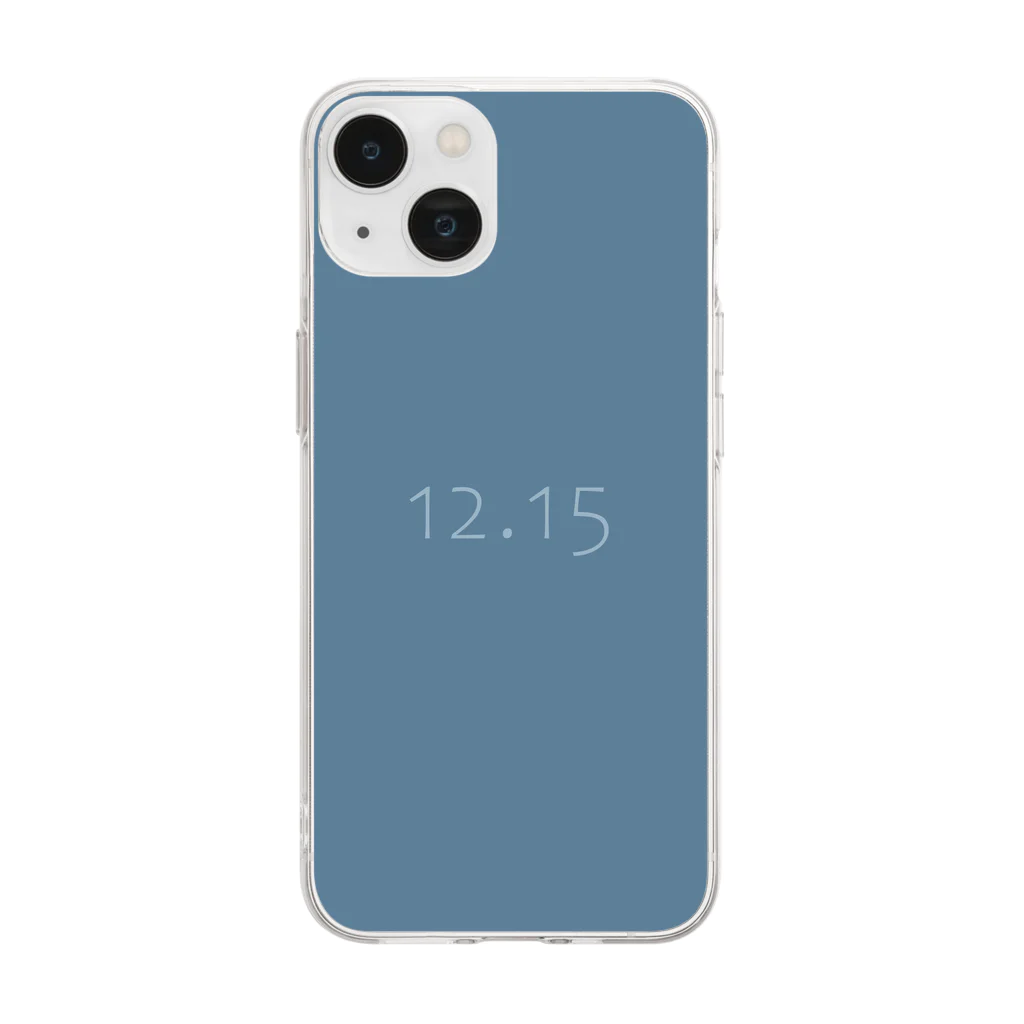 「Birth Day Colors」バースデーカラーの専門店の12月15日の誕生色「ブルー・ヘヴン」 Soft Clear Smartphone Case