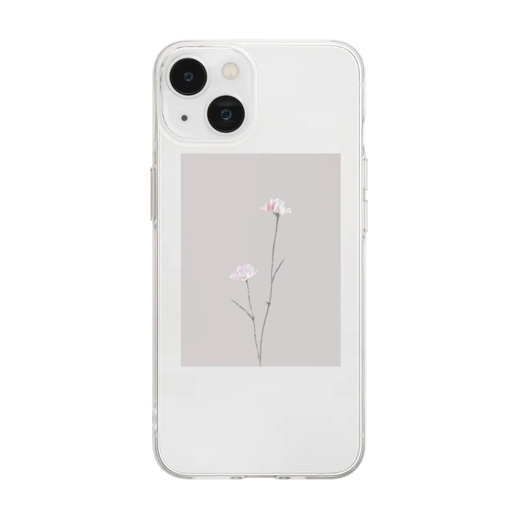 rilybiiのtwo pinkcarnation , sakura milk tea . Soft Clear Smartphone Case