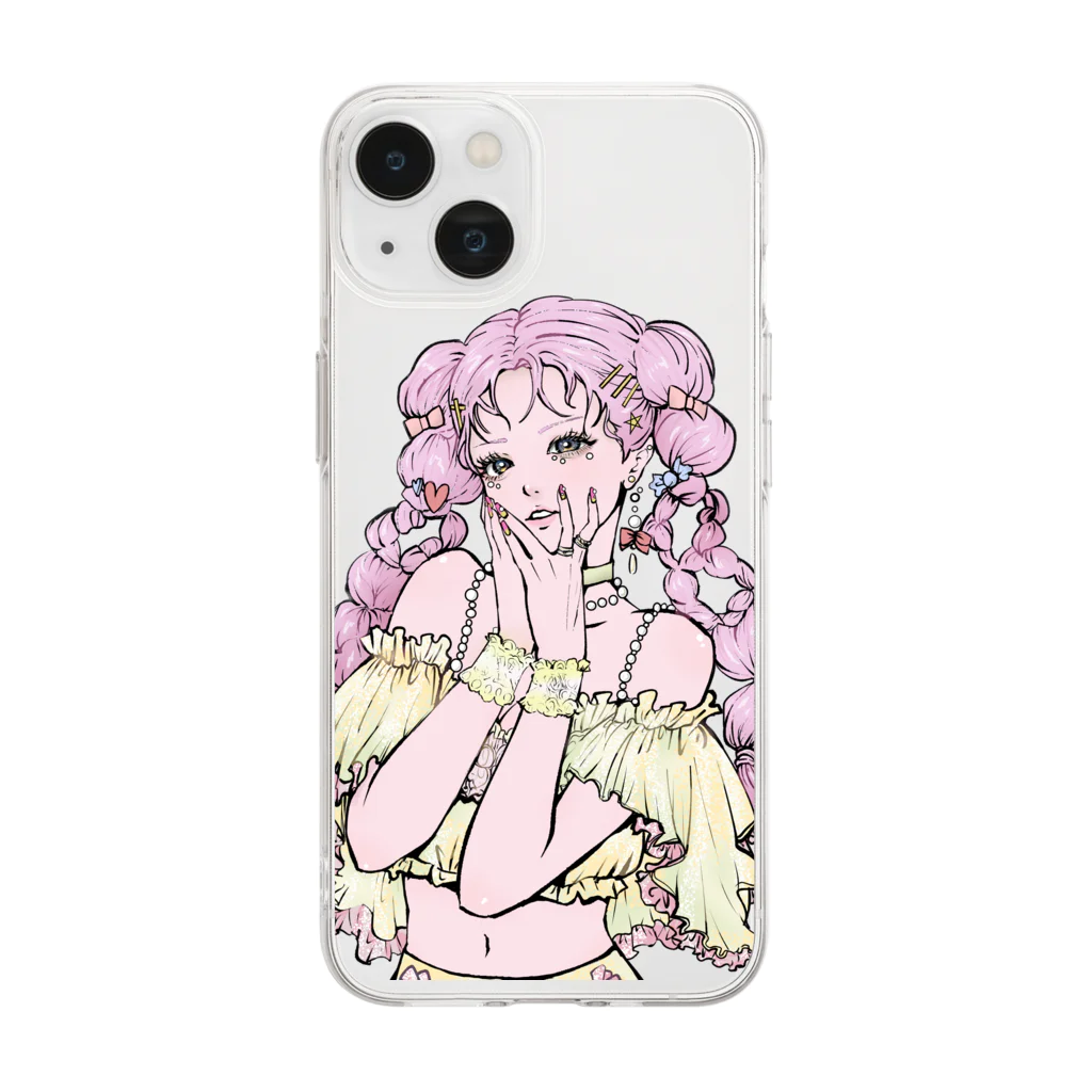 MIORI STOREのアイドルちゃん Soft Clear Smartphone Case