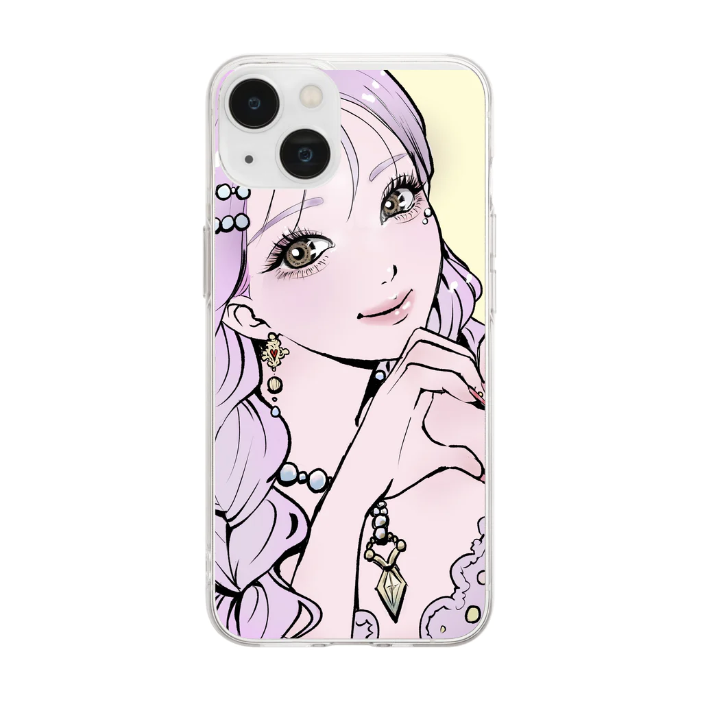 MIORI STOREの姫ギャルちゃん Soft Clear Smartphone Case