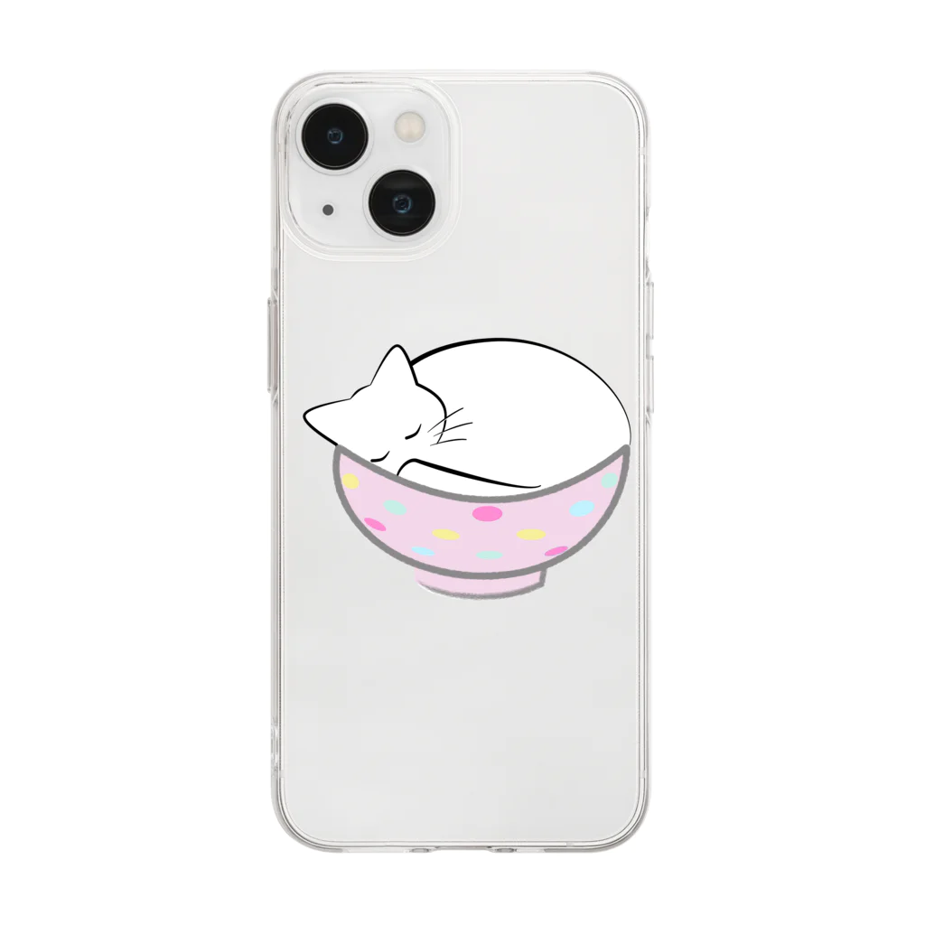 Suzutakaのねこ丼 Soft Clear Smartphone Case