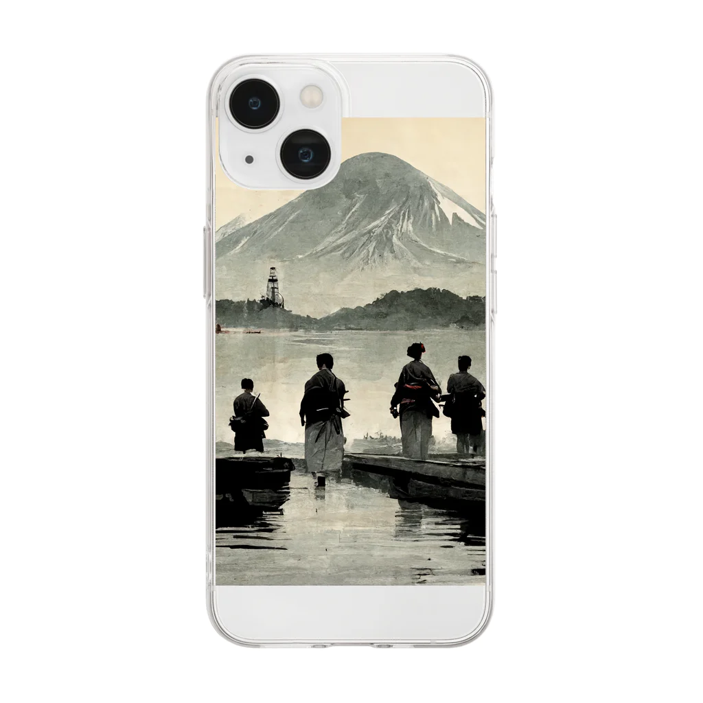 Spl_MuteのFishing For Fuji Soft Clear Smartphone Case