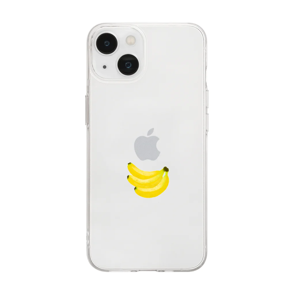 oda-geminiのバナナ！ Soft Clear Smartphone Case