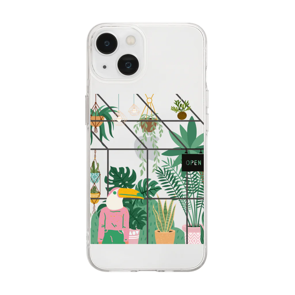 ちゃんごんのおうちの南国の観葉植物店 Soft Clear Smartphone Case