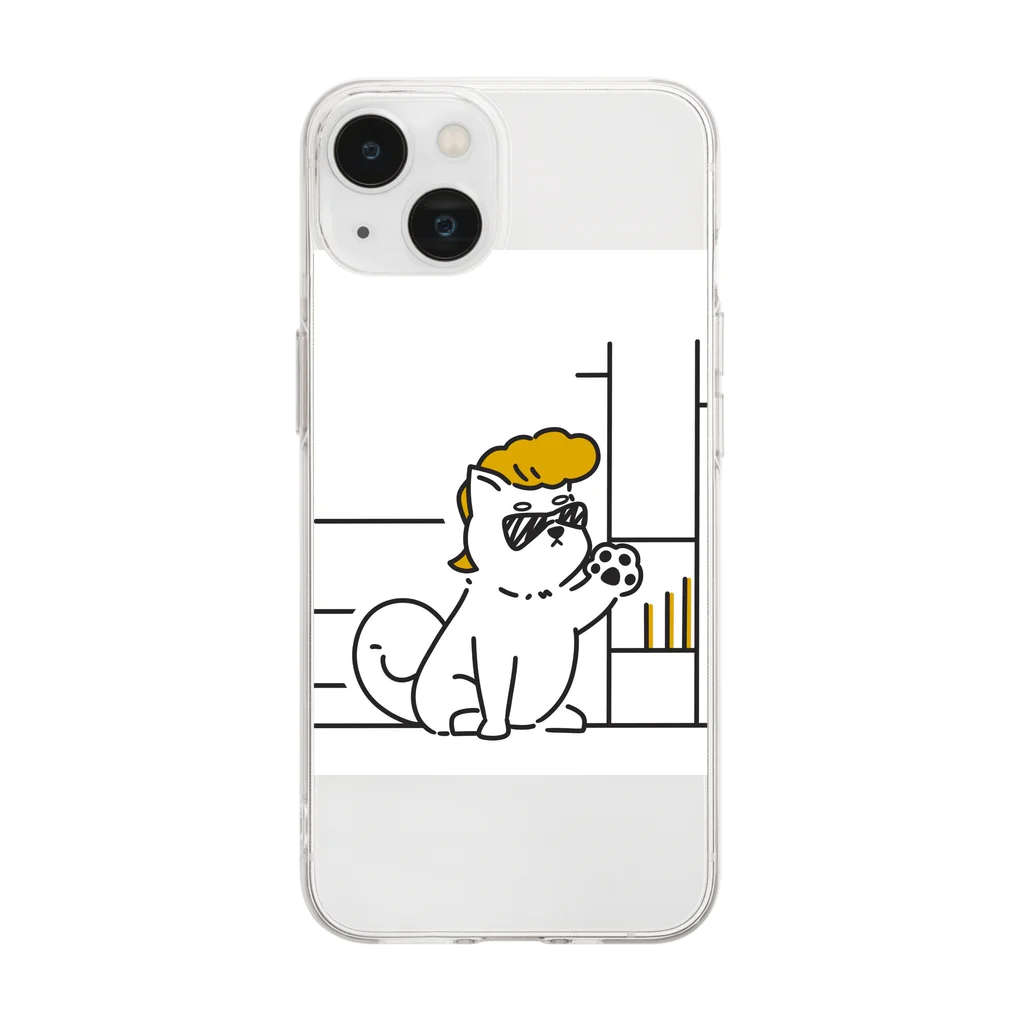 REO-REOのワンキー犬 Soft Clear Smartphone Case