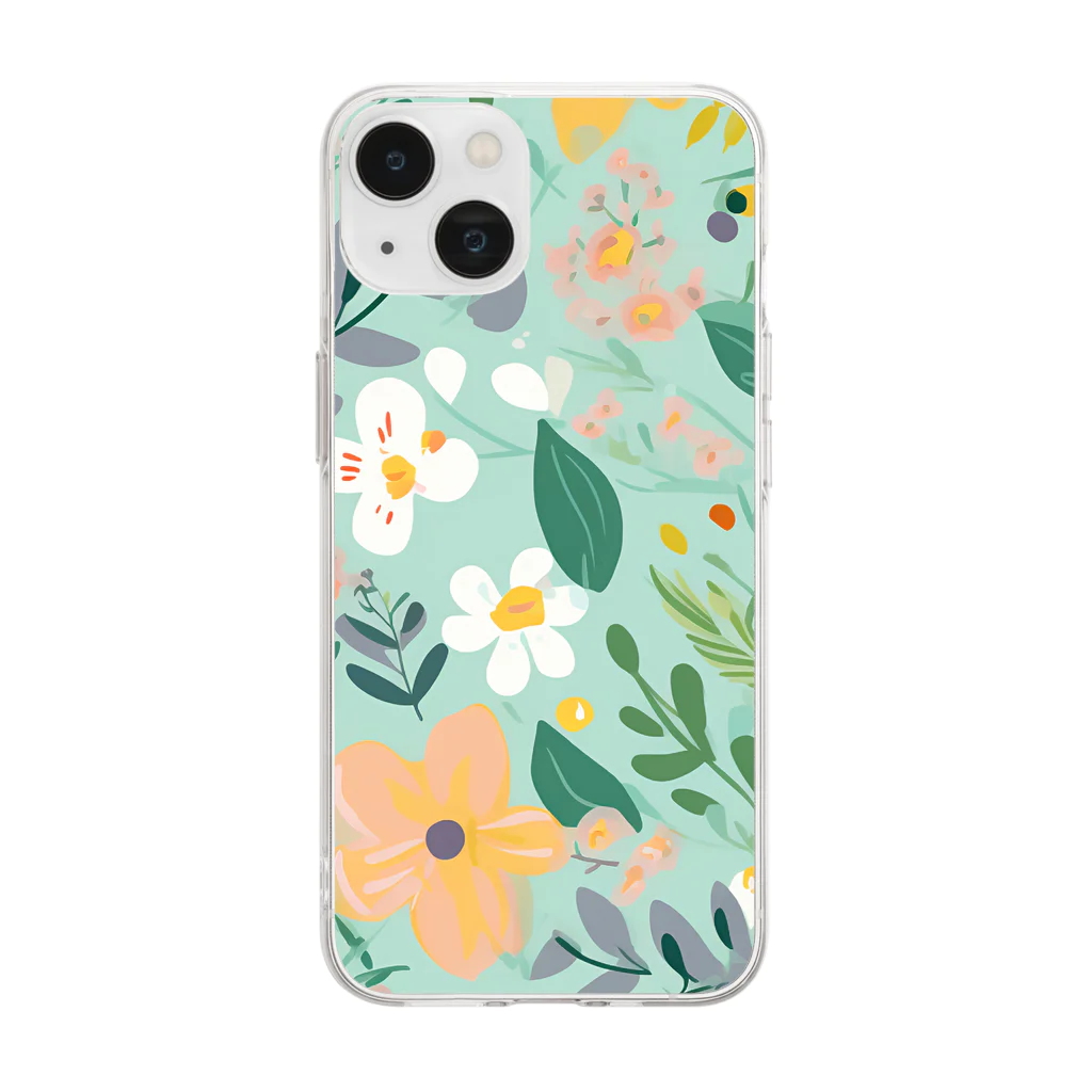 Playful Planetのflower 2 Soft Clear Smartphone Case