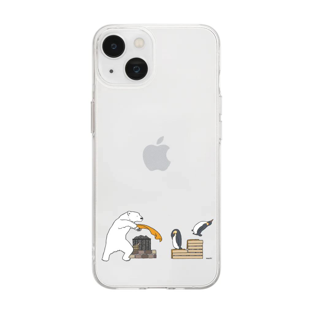 mocchi’s workshopのシロクマロウリュ Soft Clear Smartphone Case