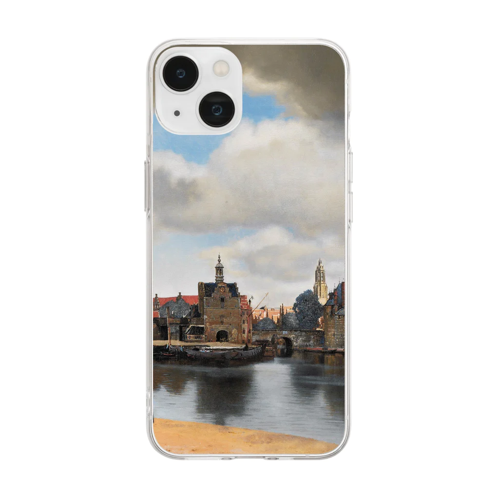 世界美術商店のデルフト眺望 / View of Delft Soft Clear Smartphone Case