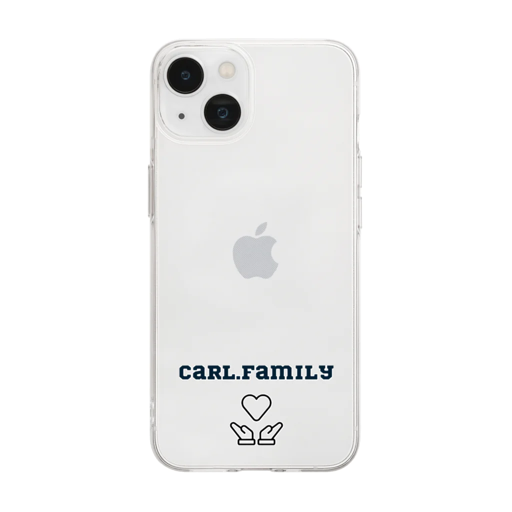 Carl.Familyの［Carl.Family］ロゴ① Soft Clear Smartphone Case