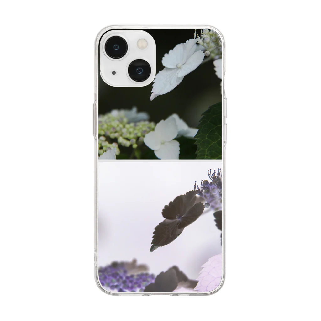 蛍石のhydrangeas Soft Clear Smartphone Case