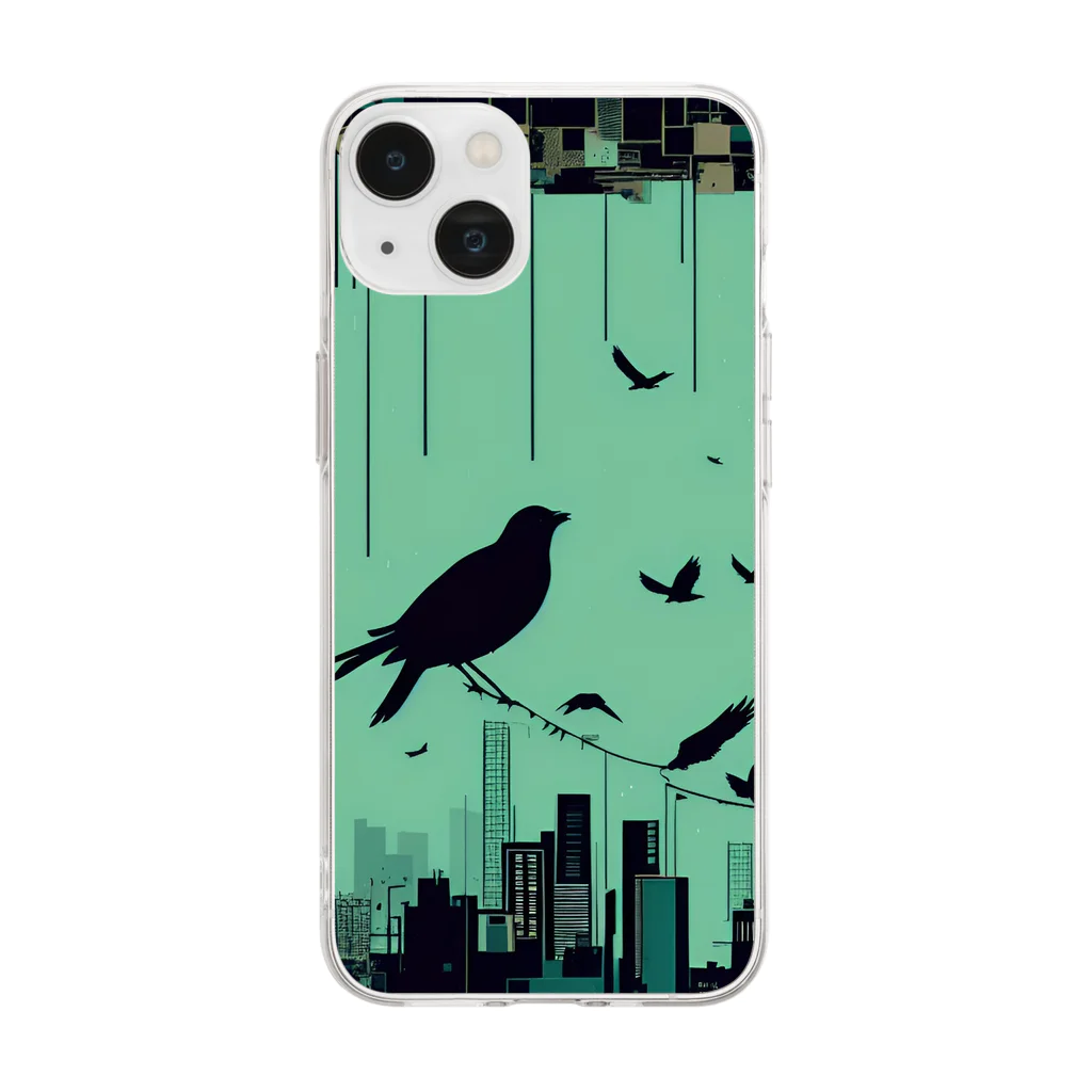鳥愛のとりとり Soft Clear Smartphone Case