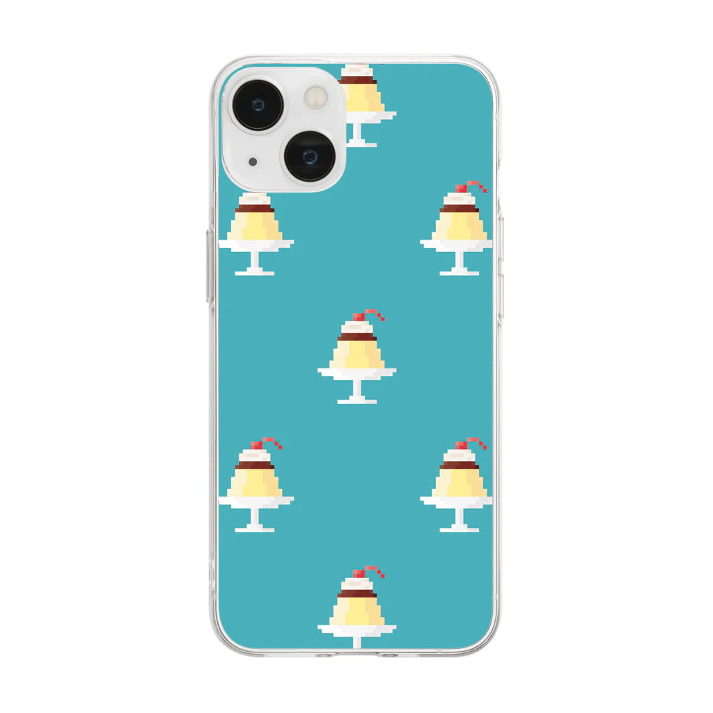 piko_pixelsのドット絵プリン達 Soft Clear Smartphone Case