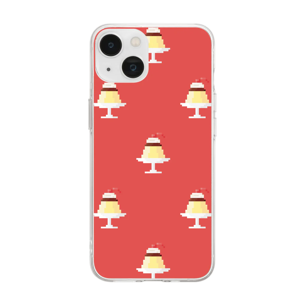 piko_pixelsのドット絵プリン達 Soft Clear Smartphone Case