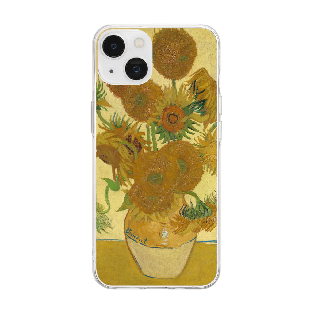 世界美術商店のひまわり / Sunflowers Soft Clear Smartphone Case