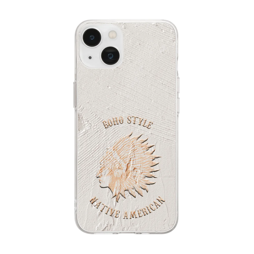 LOFT KEITHのBOHO STYLE-NATIVE AMERICAN- Soft Clear Smartphone Case