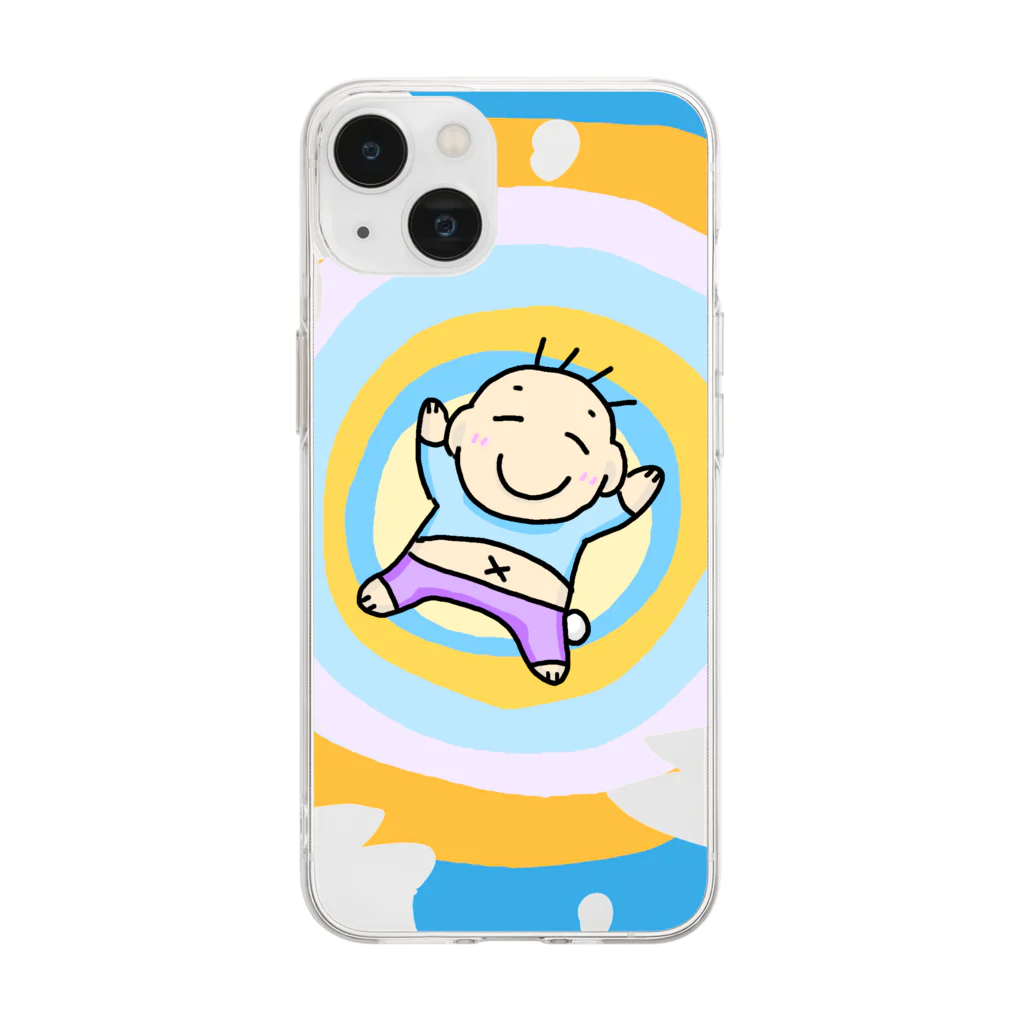 央京商店のクインシー坊や 2306A Soft Clear Smartphone Case