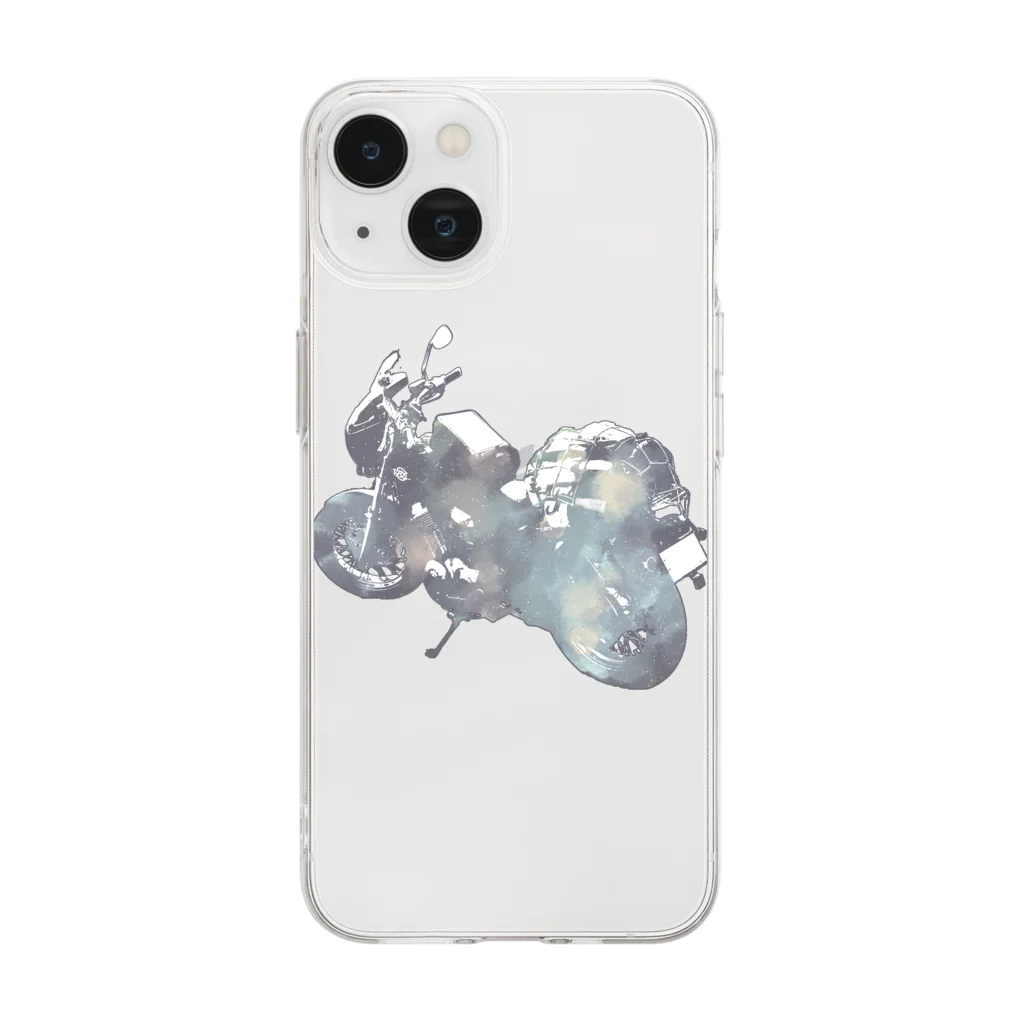 micchimichiのバイク Soft Clear Smartphone Case