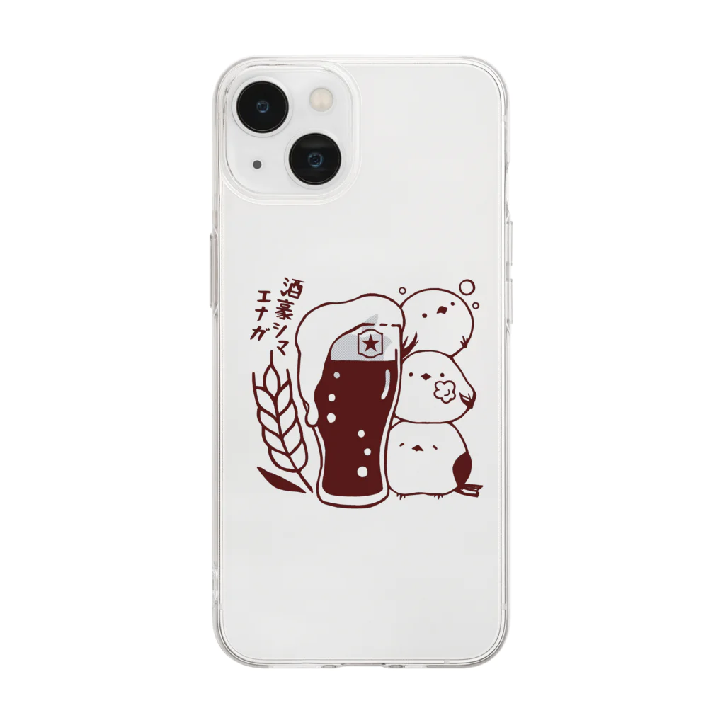 こざくらクラブのシュゴエナガ（酒豪シマエナガ） Soft Clear Smartphone Case