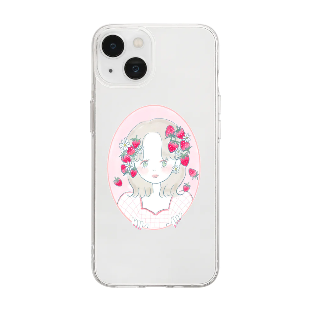 watanabe aiko わたなべあいこのいちご畑がーる Soft Clear Smartphone Case