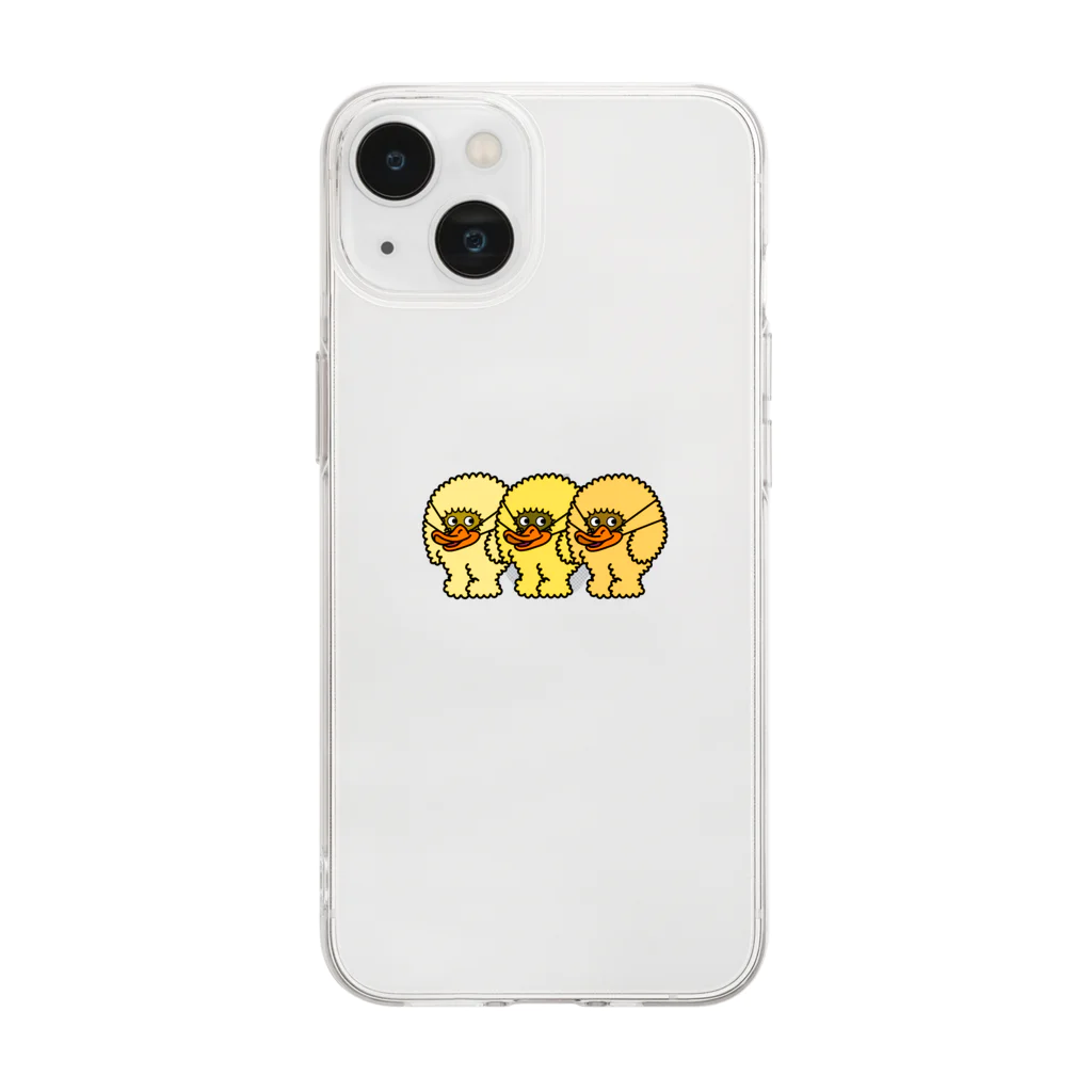 YEAH YEAH YETIの3匹のアヒル Soft Clear Smartphone Case