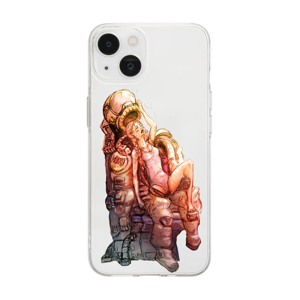 m@rco_41のspace girl Soft Clear Smartphone Case