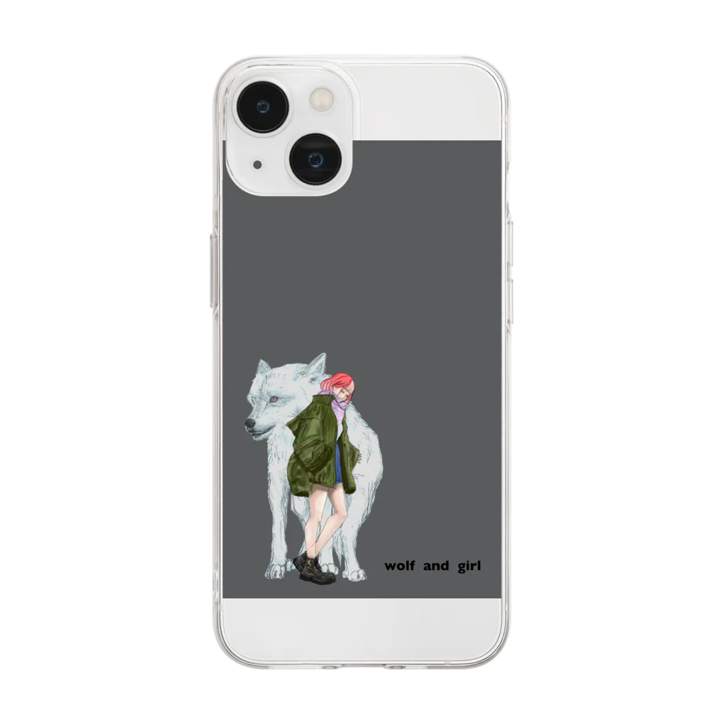 m@rco_41のwolf  and girl Soft Clear Smartphone Case