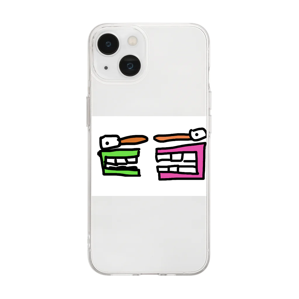 waraaaa!のwaraaaa！ Soft Clear Smartphone Case